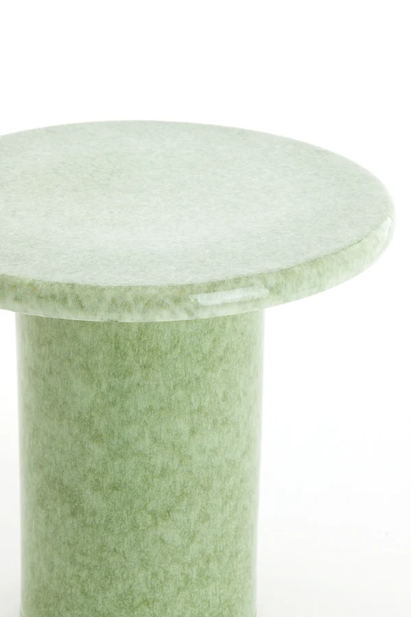 Side table 40,5x35,5 cm TUDO ceramics mint green-green