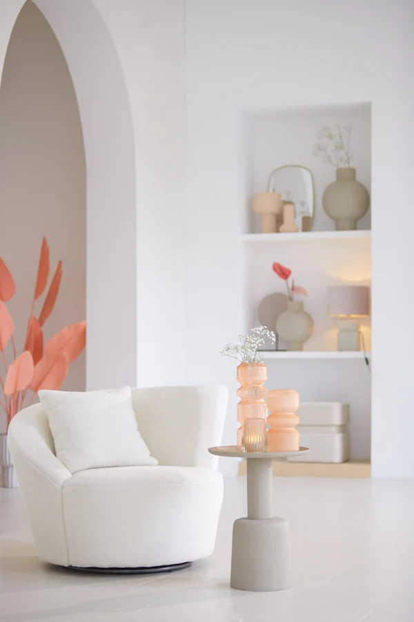 Side table 39x52 cm MILAKI light grey