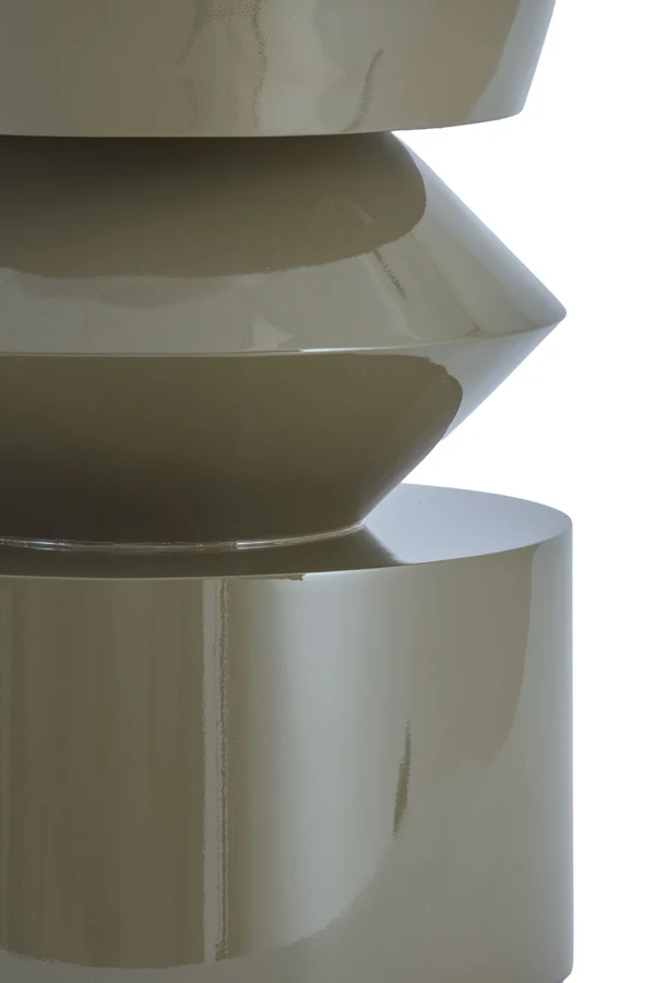 Side table 39,5x50 cm DHOTI shiny taupe