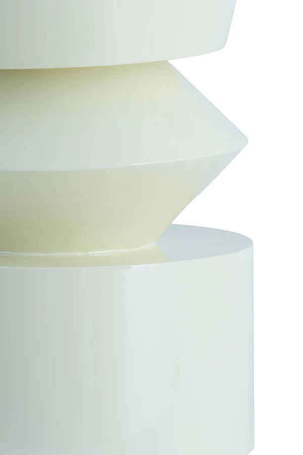 Side table 39,5x50 cm DHOTI shiny cream
