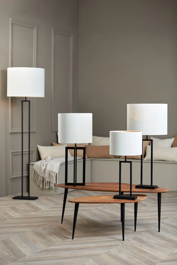 Shade cylinder 30-30-21 cm VELOURS off white