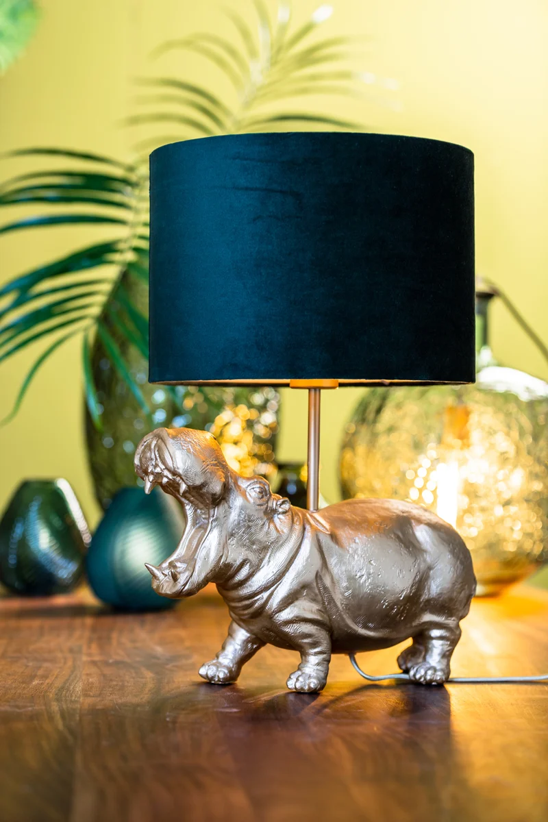Shade cylinder 30-30-21 cm VELOURS dutch green