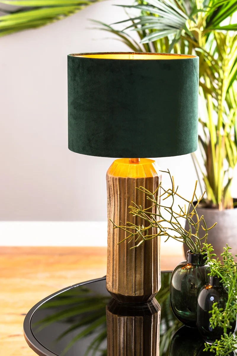 Shade cylinder 30-30-21 cm VELOURS dutch green