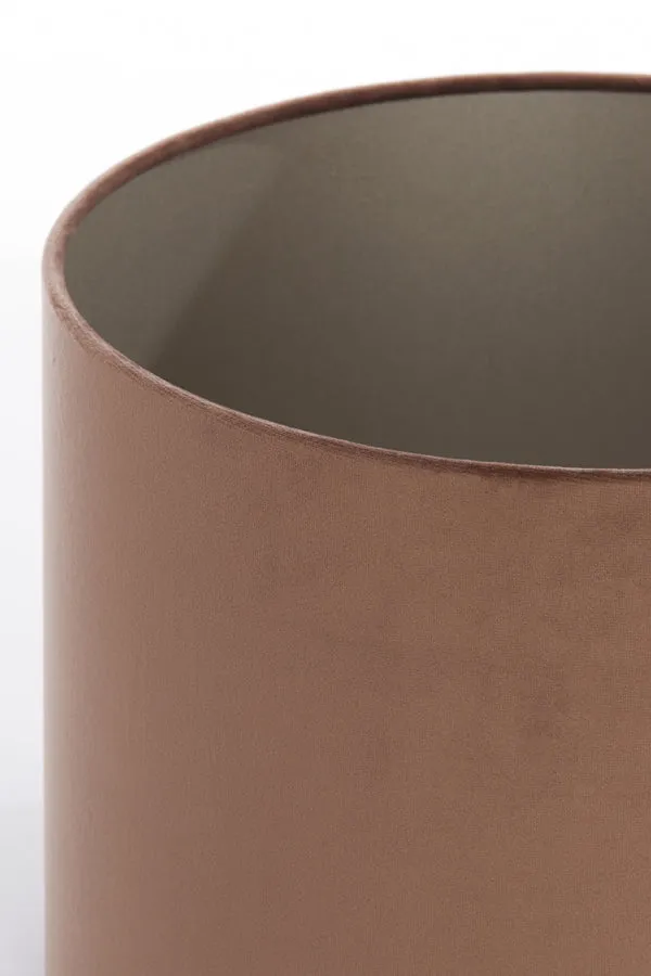 Shade cylinder 30-30-21 cm VELOURS chocolate brown