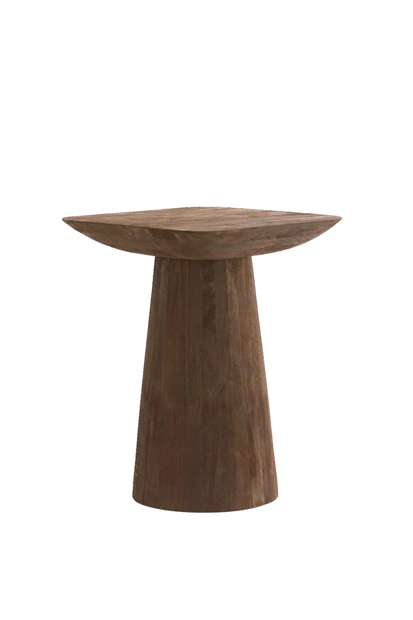 Side table 45x45x59 cm DEGO matt dark brown