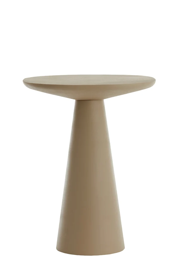 Side table 45x45x59 cm ABALA matt taupe