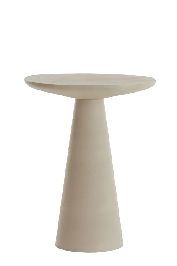 Side table 45x45x59 cm ABALA matt cream