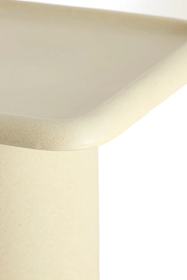 Side table 45x45x54 cm LUARCA ceramics matt cream