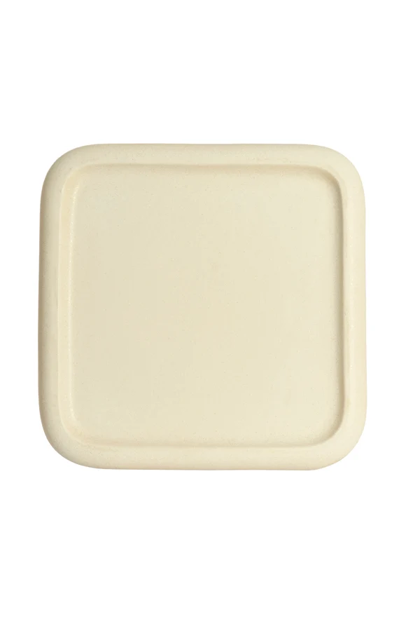 Side table 45x45x54 cm LUARCA ceramics matt cream