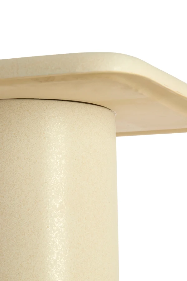 Side table 45x45x54 cm LUARCA ceramics matt cream