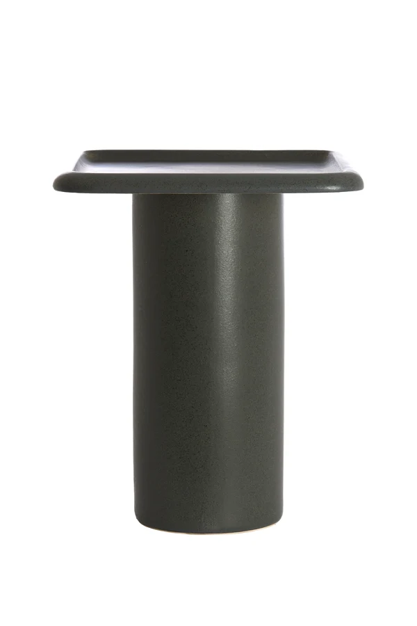 Side table 45x45x54 cm LUARCA ceramics matt black