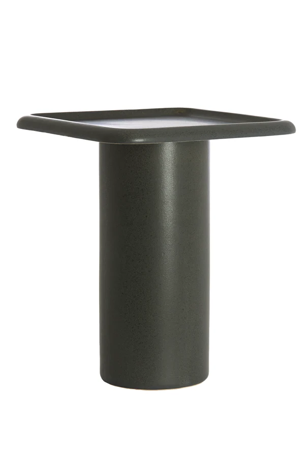 Side table 45x45x54 cm LUARCA ceramics matt black