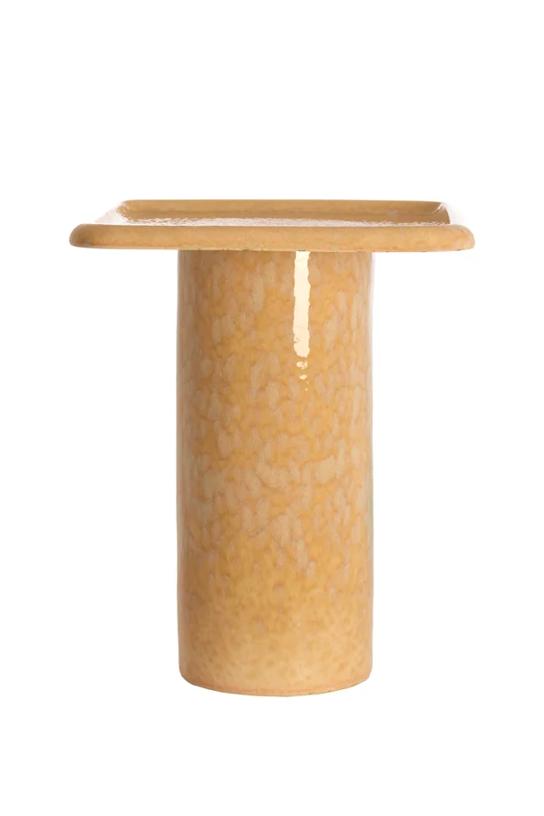 Side table 45x45x54 cm LUARCA ceramics light peach