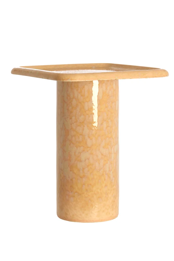 Side table 45x45x54 cm LUARCA ceramics light peach