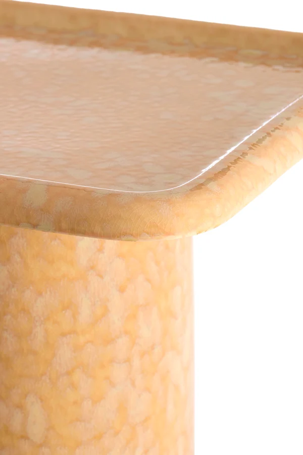 Side table 45x45x54 cm LUARCA ceramics light peach