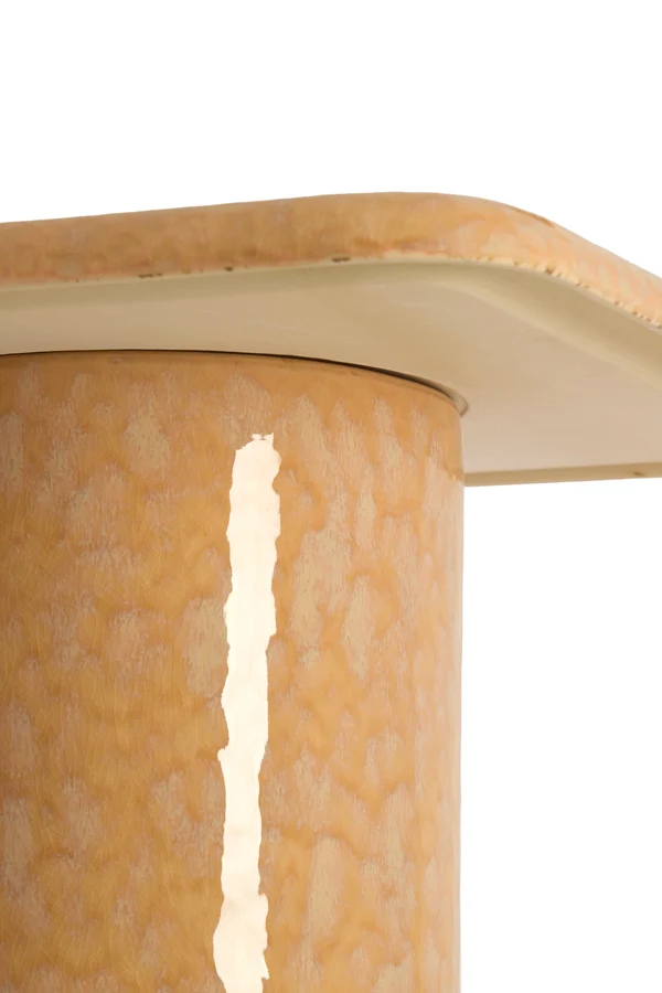 Side table 45x45x54 cm LUARCA ceramics light peach