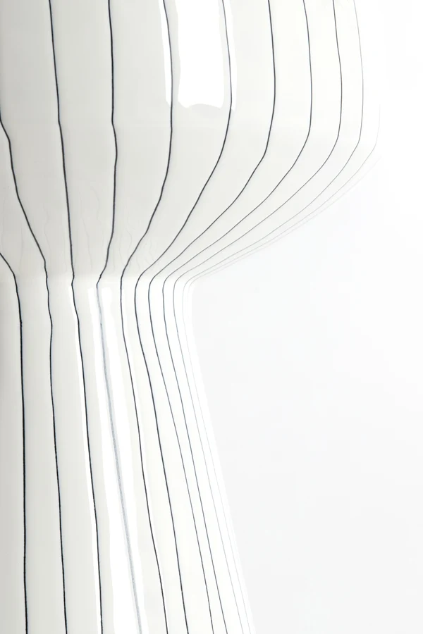 Side table 38x42 cm DAKWA shiny white+black