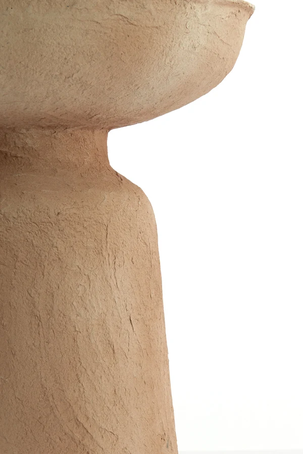 Side table 38x42 cm BENISSA papier mâché beige