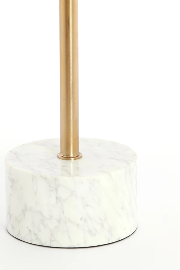 Side table 37x49 cm CIVITA marble white+antique bronze