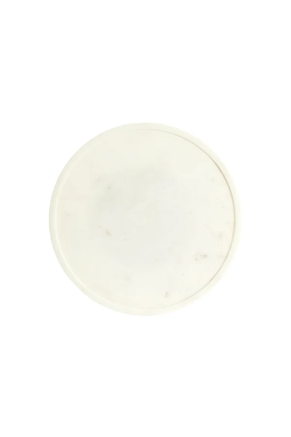 Side table 37x49 cm CIVITA marble white+antique bronze