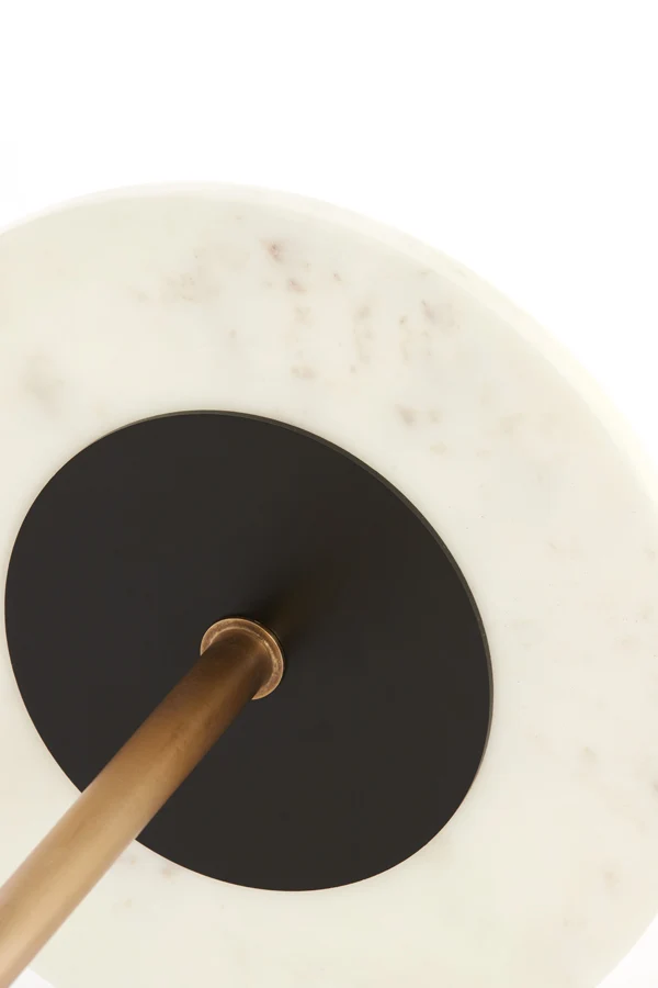 Side table 37x49 cm CIVITA marble white+antique bronze