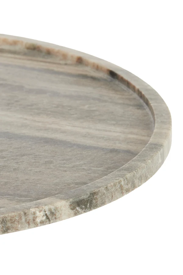 Side table 37x49 cm CIVITA marble sand-grey+drk bronz-bronz