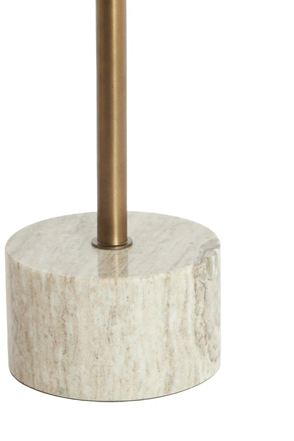 Side table 37x49 cm CIVITA marble sand-grey+drk bronz-bronz