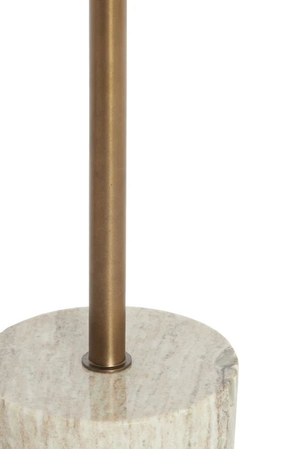 Side table 37x49 cm CIVITA marble sand-grey+drk bronz-bronz