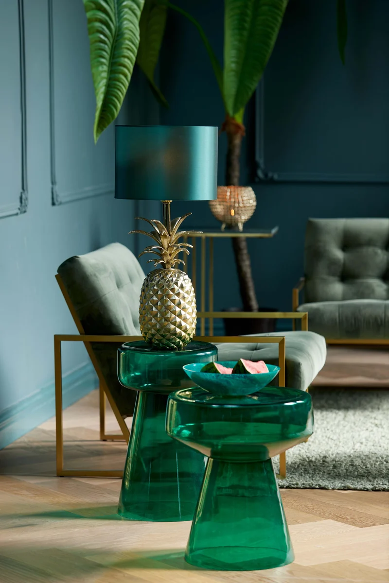 Side table 37x44 cm DAKWA glass green