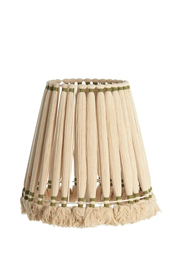 Shade round 41x42 cm LOA cream+green