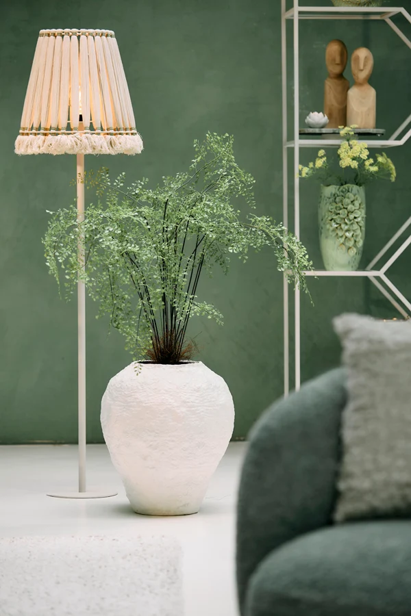 Shade round 41x42 cm LOA cream+green