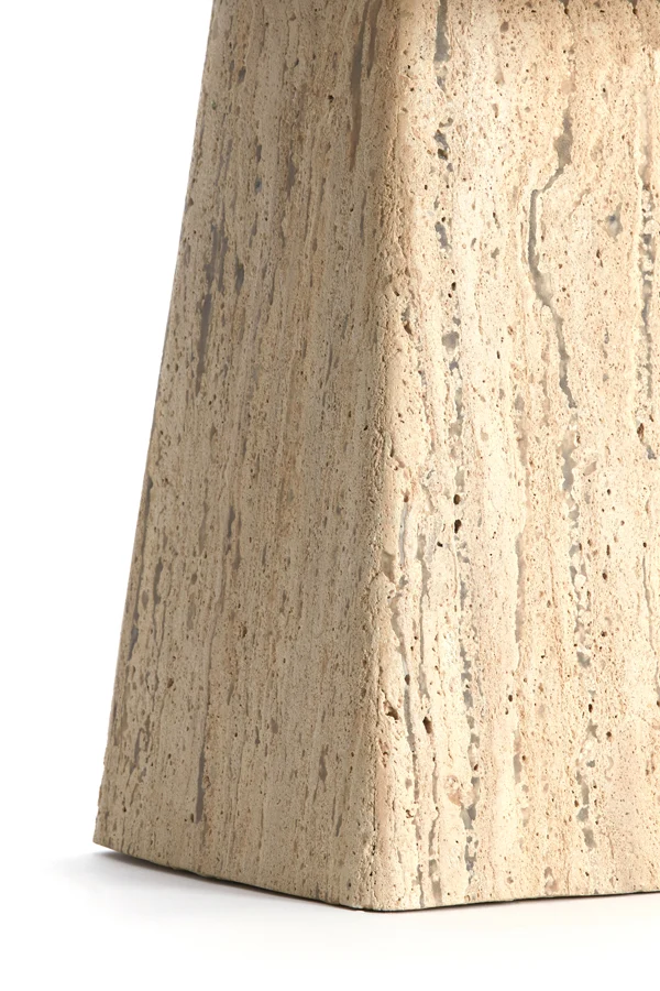Side table 45x45x42 cm KEPAMI travertine sand