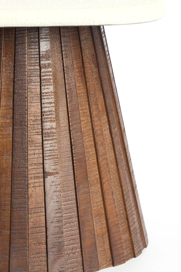 Side table 45x45x40 cm OKATO cream+wood brown