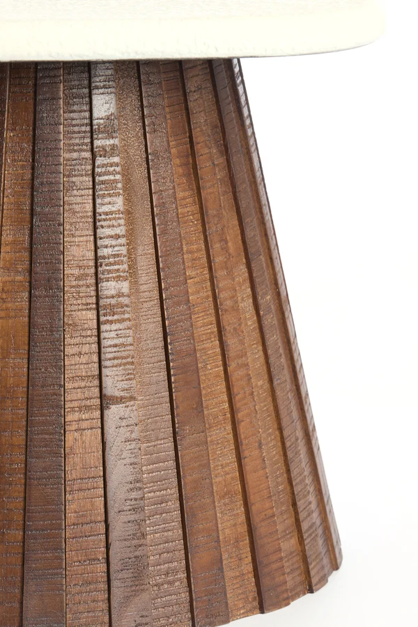 Side table 45x45x35 cm OKATO cream+wood brown