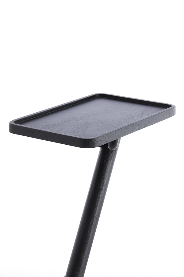 Side table 45x42x63 cm QIANO mango wood matt black