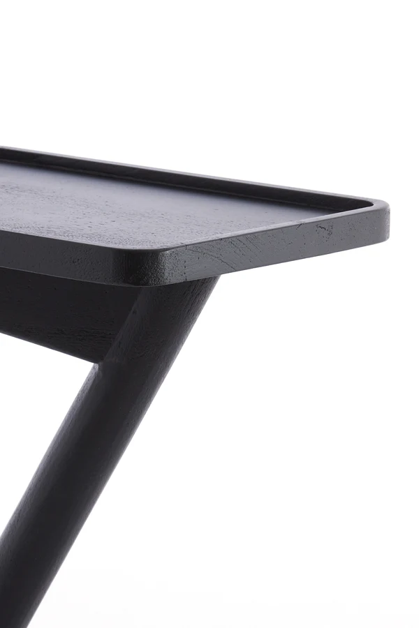 Side table 45x42x63 cm QIANO mango wood matt black