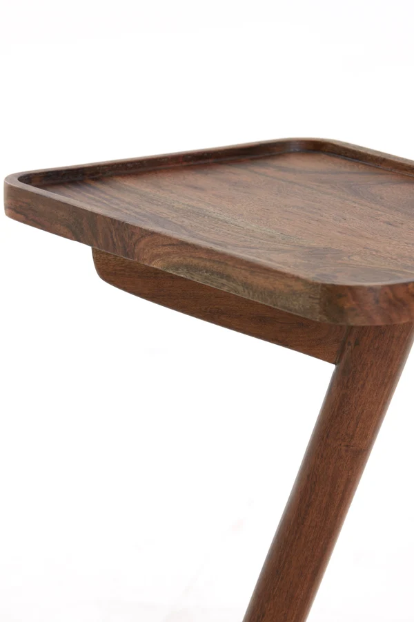 Side table 45x42x63 cm QIANO acacia wood brown