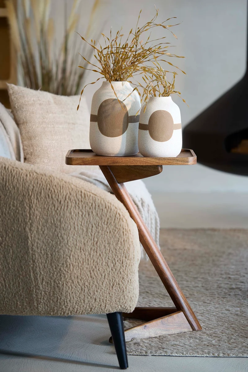 Side table 45x42x63 cm QIANO acacia wood brown