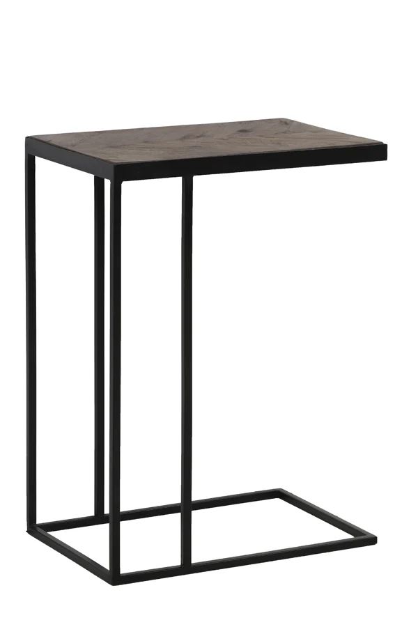 Side table 45x30x62 cm CHISA mango wood brown-black