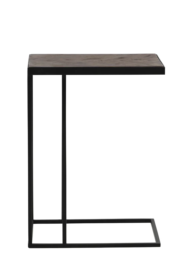 Side table 45x30x62 cm CHISA mango wood brown-black