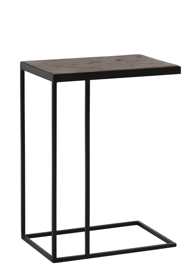 Side table 45x30x62 cm CHISA mango wood brown-black