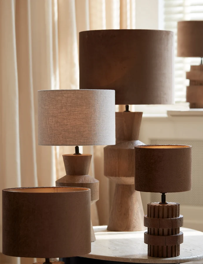 Shade cylinder 30-30-21 cm LUBIS brown