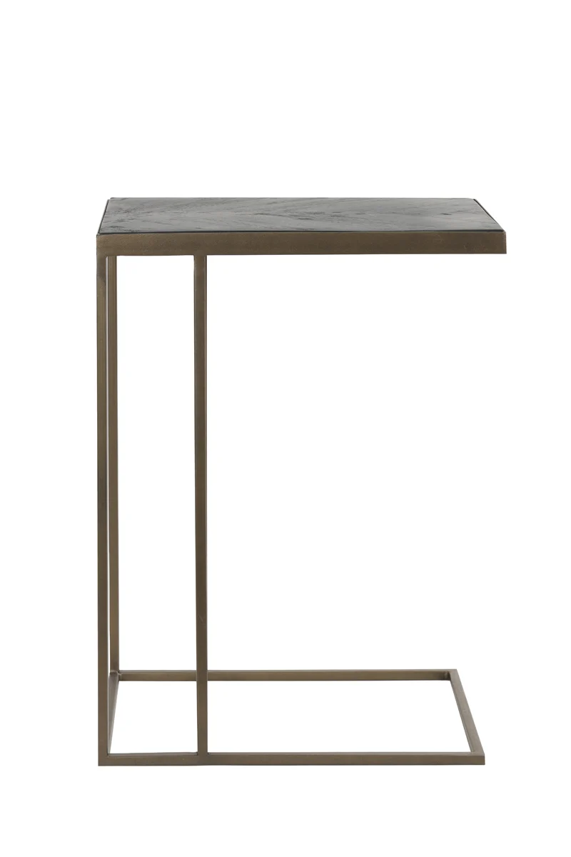 Side table 45x30x62 cm CHISA mango wood black-ant bronze