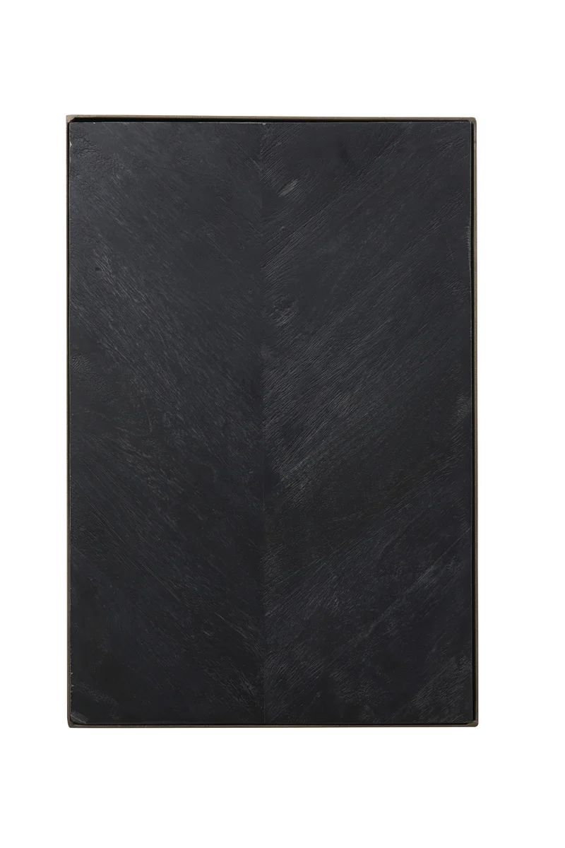 Side table 45x30x62 cm CHISA mango wood black-ant bronze