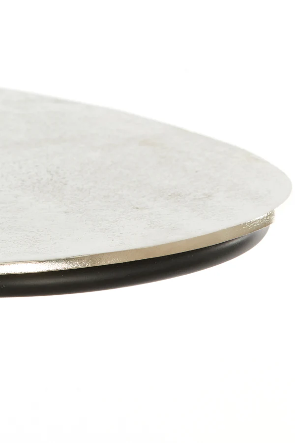 Side table 43x27x53 cm MARSH raw nickel+black