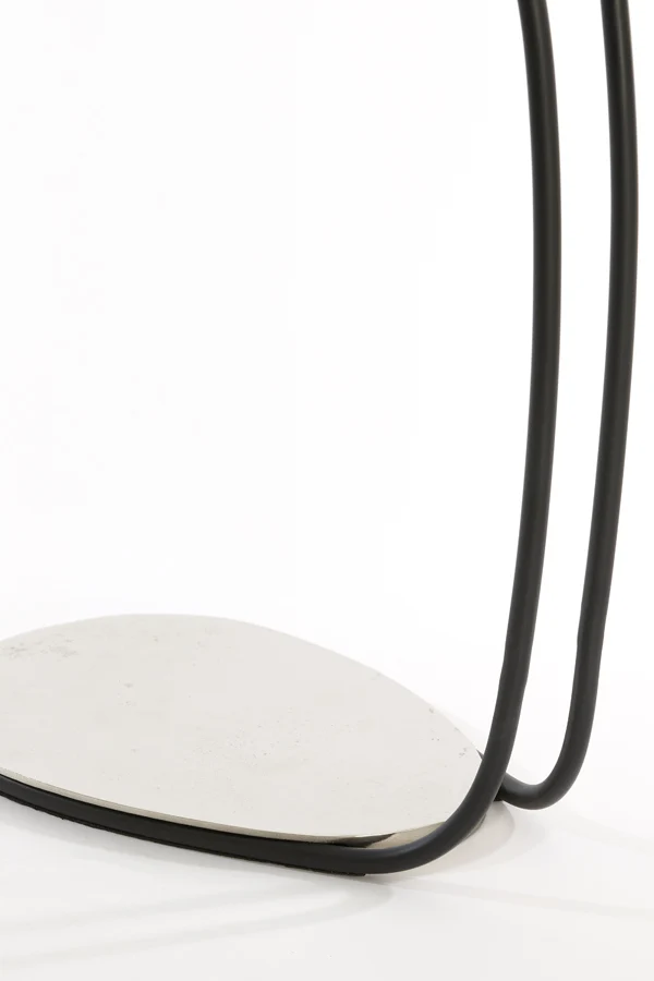 Side table 43x27x53 cm MARSH raw nickel+black