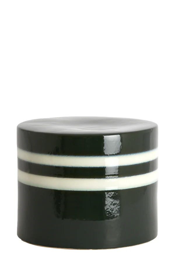 Side table 42x34 cm MOOCA ceramics dark green-white