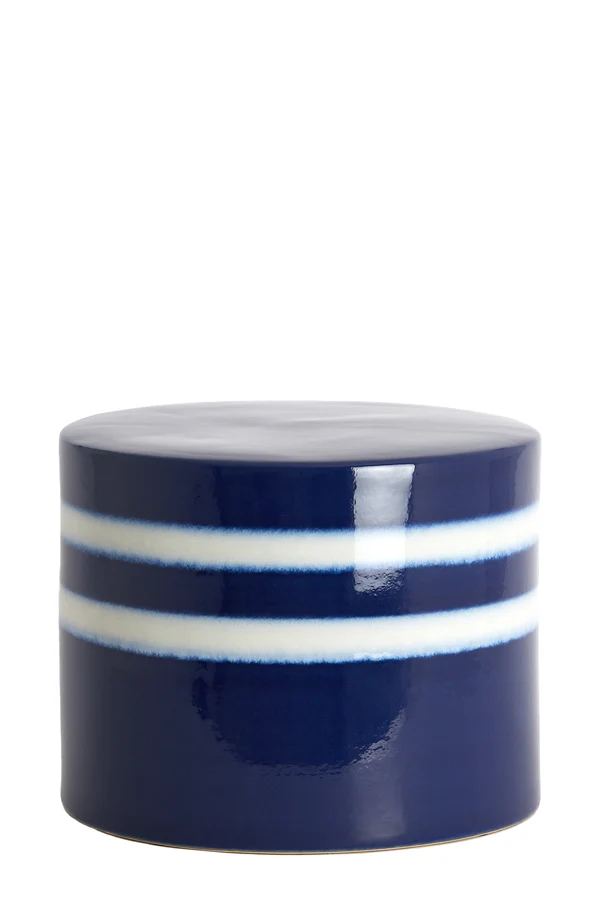 Side table 42x34 cm MOOCA ceramics dark blue-white