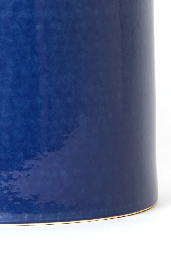 Side table 42x34 cm MOOCA ceramics dark blue-white