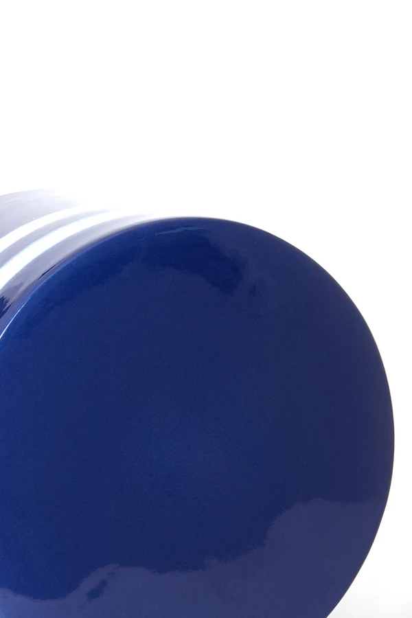 Side table 42x34 cm MOOCA ceramics dark blue-white